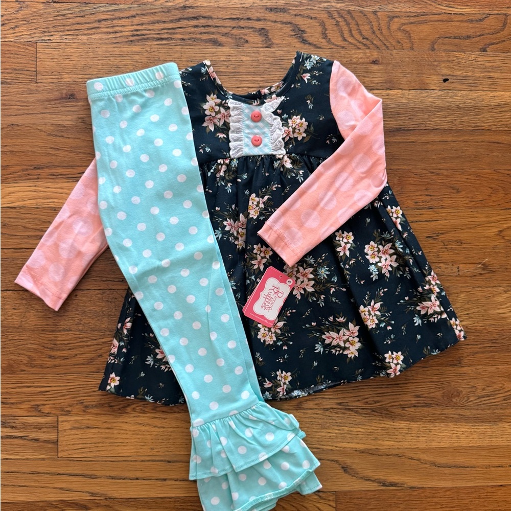 Ric Rac & Ruffles Matching set 4t